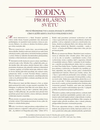 Rodina – prohlášení světu