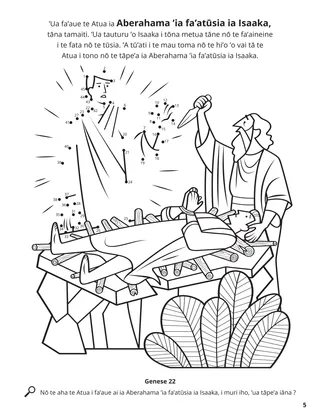 Abraham and Isaac coloring page