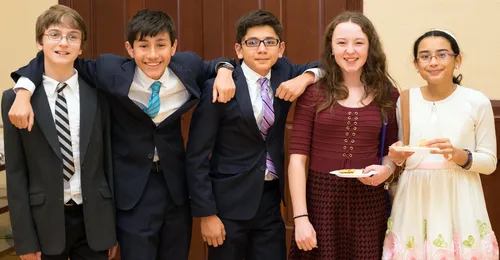 group of young men and young women