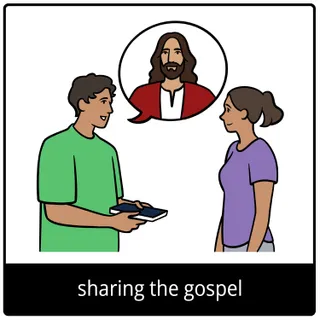 sharing the gospel gospel symbol