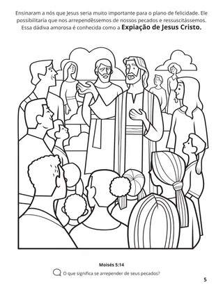 página 5 do livro de colorir Reunir a Família de Deus