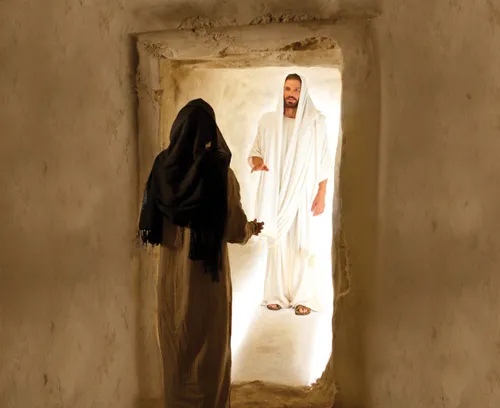 John 20:3–18, Mary Magdalene speaks with the resurrected Christ