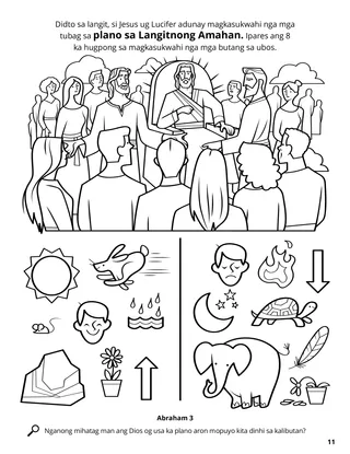 Responses to Heavenly Father’s Plan coloring page