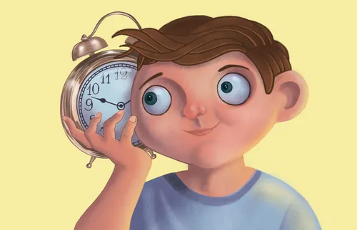 boy with a clock