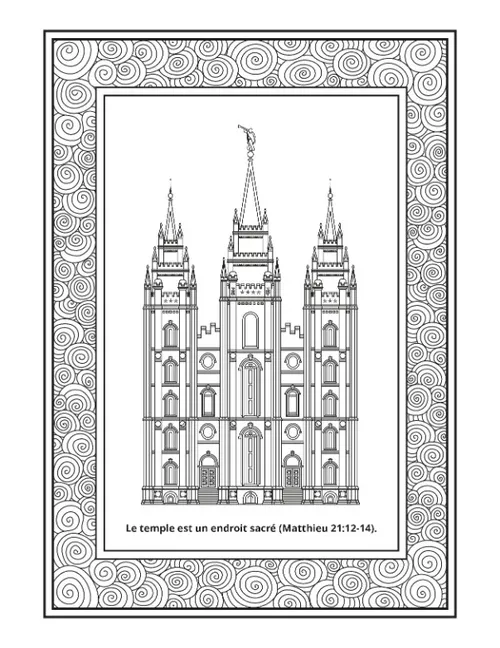 page des activités : le temple est sacré