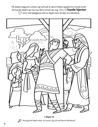 Laman and Lemuel Bound Nephi coloring page