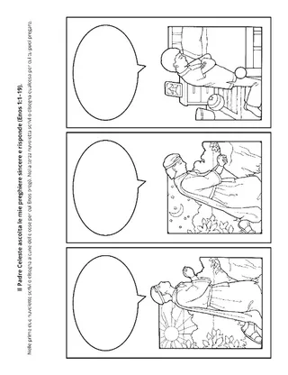 pagina delle attività: posso pregare il Padre Celeste