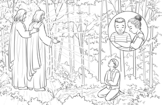 coloring page of the First Vision