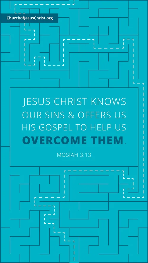 Meme of a maze paired with thought based on Mosiah: Jesus Christ knows . . . and offers . . . to help.