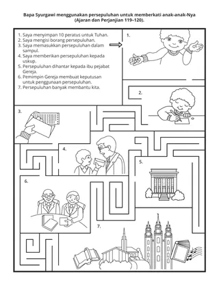 halaman aktiviti untuk kanak-kanak