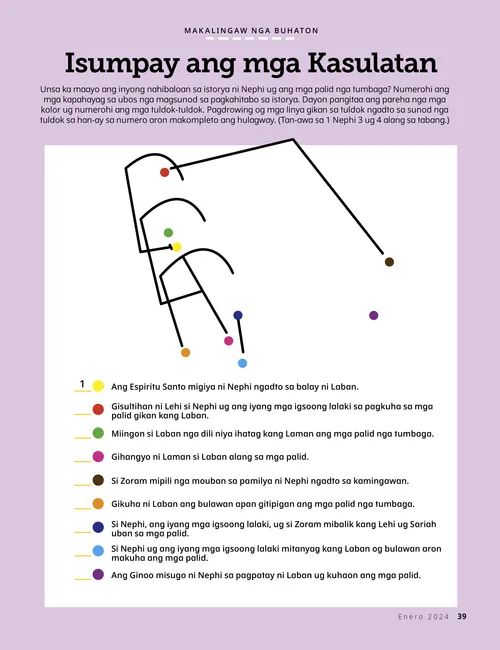 PDF nga pahina sa kalihokan sa pagsumpay sa mga tuldok sa kasulatan