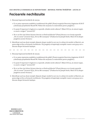 foaie de prezentare a învățătorului