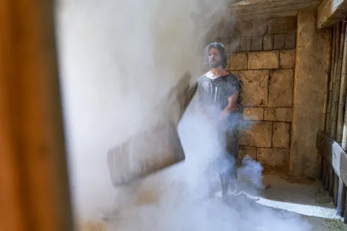 Alma the Younger prays for deliverance as the prison in Ammonihah begins to shake.