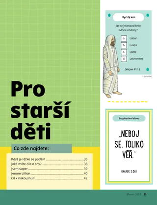 úvodní strana oddílu Pro starší děti