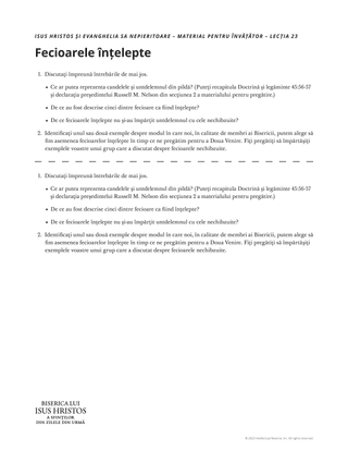 foaie de prezentare a învățătorului