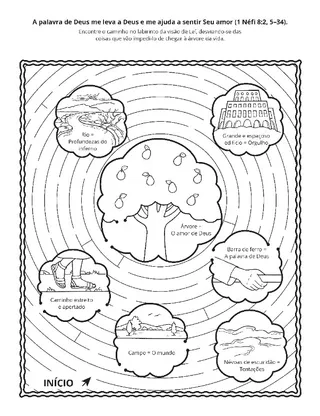 página de atividades: a palavra de Deus me ajuda a sentir Seu amor