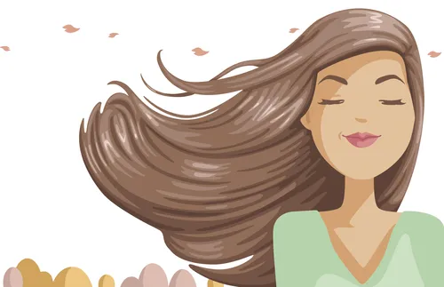 illustration of woman with eyes closed