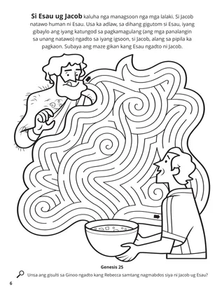 Esau and Jacob coloring page