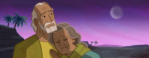 Illustration of Abraham and Sarah