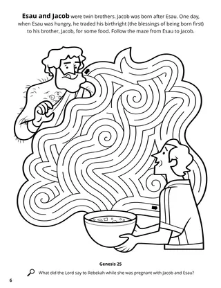 Esau and Jacob coloring page