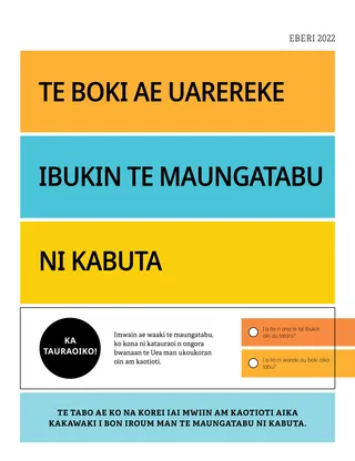 Te Boki ae Uarereke ibukin te Maungatabu ni Kabuta