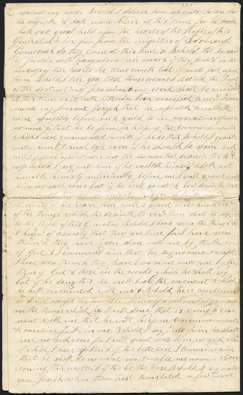 Revelation for Martin Harris.