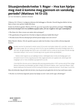 Helping through difficult times handout