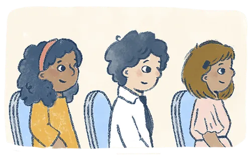 Boy sitting in Primary