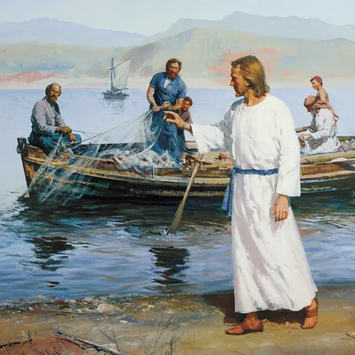 Jesus Christ calling fishermen to be fishers of men