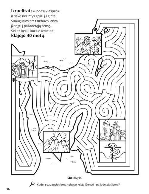 Forty Years in the Wilderness coloring page