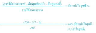 การติดตั้งไฟคริสต์มาส: การคำนวณอัตรากำไรสุทธิ
