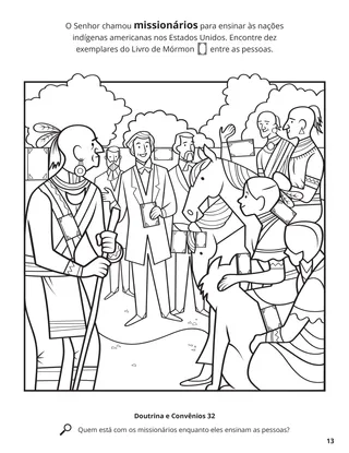 Missionaries Called to the American Indian Nations coloring page