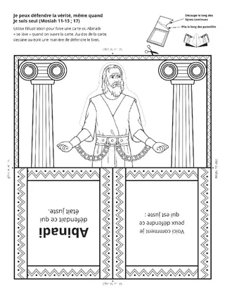 page des activités : Abinadi défend la vérité