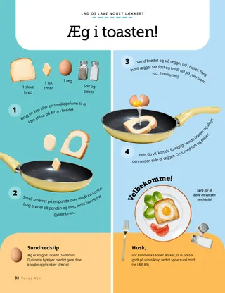PDF-side med ingredienser og materialer til at lave opskriften
