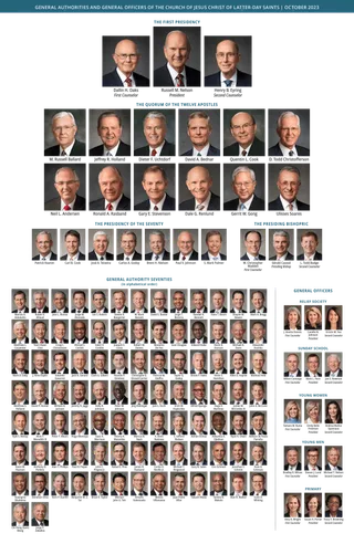chart showing the leaders of the Church