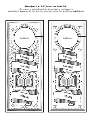 stránka s činnostmi: Písma jsou slovo Boží