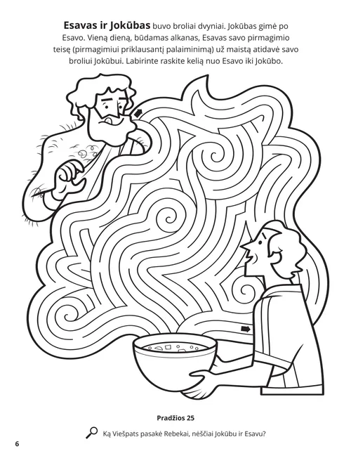 Esau and Jacob coloring page