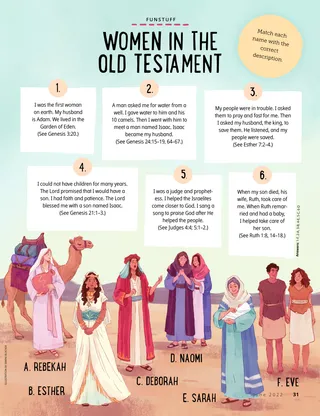 illustration of different women from the Bible