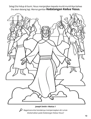 Jesus’s Second Coming coloring page