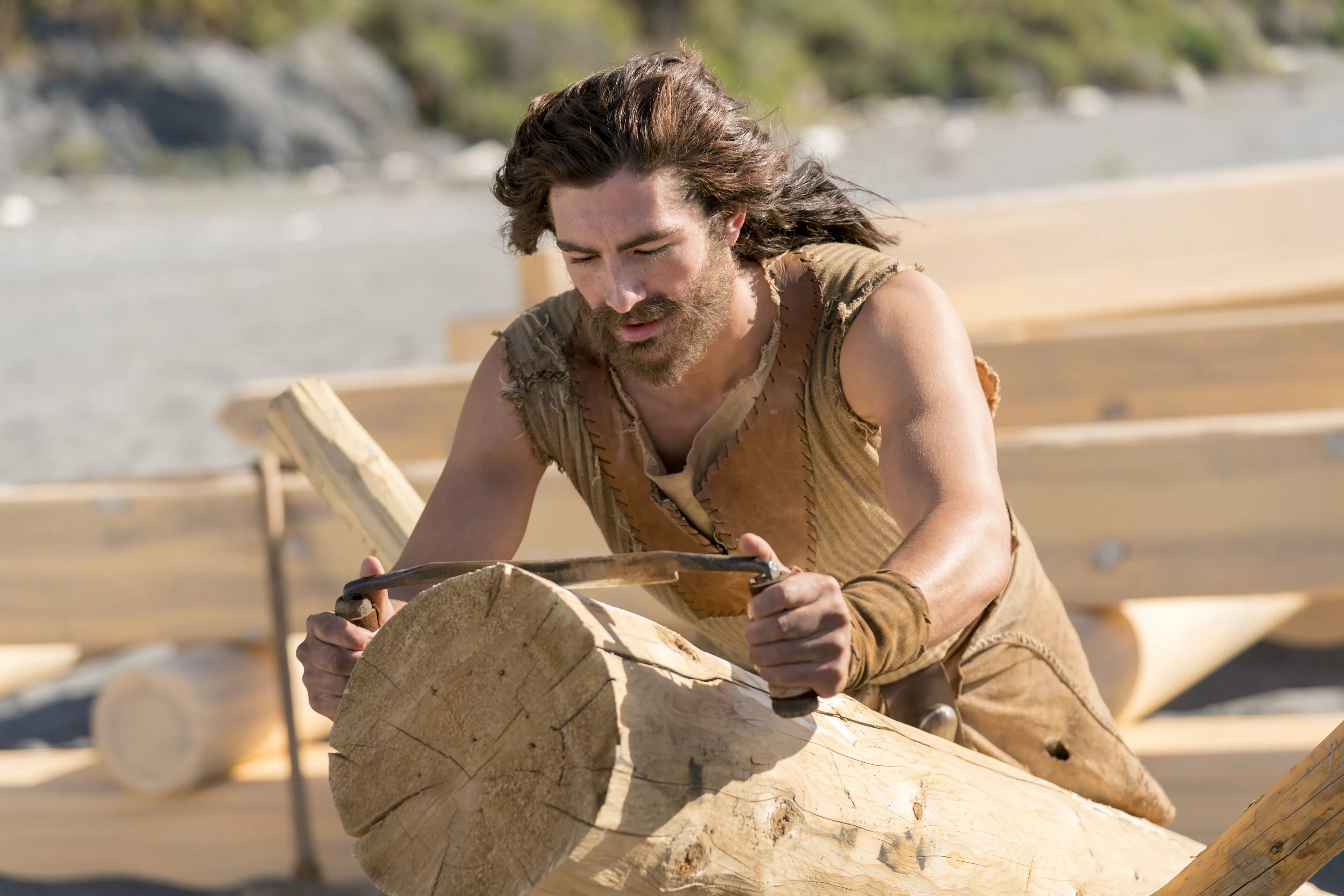 Nephi works on building the ship.