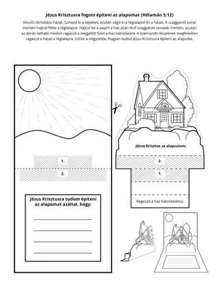 tevékenységi oldal: Jézus Krisztusra fogom építeni az alapomat