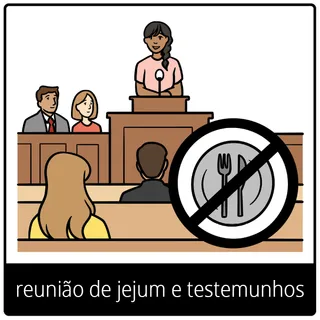 símbolo do evangelho reunião de jejum e testemunhos