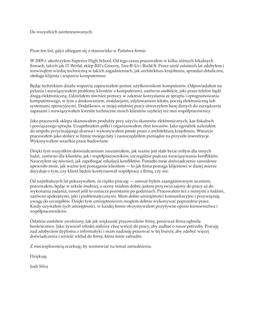 stary list motywacyjny