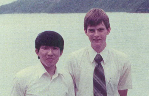 Elder Stevenson and his missionary companion