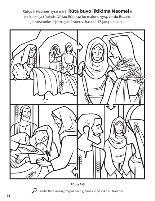 Ruth and Naomi coloring page