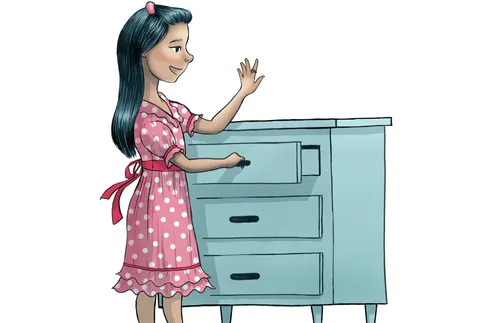 girl in dress looking at her CTR ring