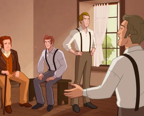 John Taylor singing a hymn.