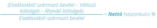 nettó haszonkulcs kiszámolása