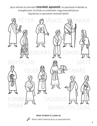 The Twelve Apostles coloring page