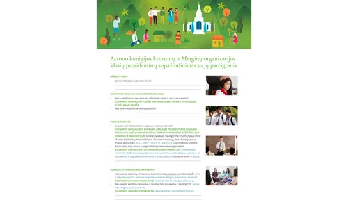 Kvorumų ir klasių prezidentūrų supažindinimas su pašaukimais